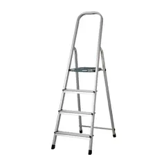 TRUPER - Escalera tubular plegable, 4 peldaños, aluminio