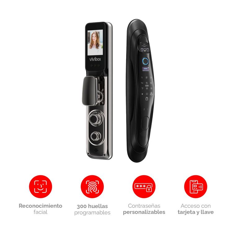 Cerradura De Puerta Inteligente Con Cámara Pro
