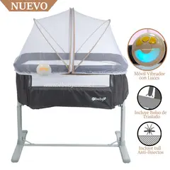 EBABY - Cuna Colecho Musical y Vibrador TAMI Beige