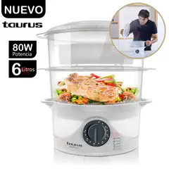 TAURUS - Vaporera de Alimentos SALUTECOOK II Blanco