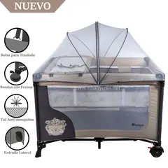 EBABY - Cuna Corral con Cambiador Happy Dream Beige