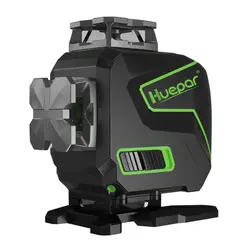 HUEPAR - Nivel láser verde S04CG 16 LINEAS(Pantalla LCD)+ Trípode