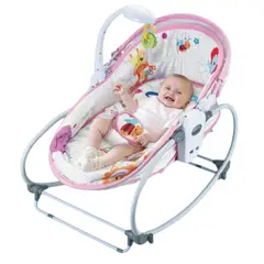 IDEAL - MECEDORA PARA BEBÉ VERSATILE 6 EN 1 ROSADO