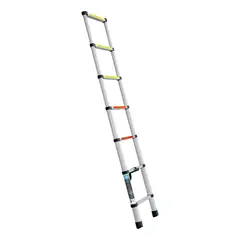 TRUPER - Escalera telescópica, 7 peldaños, tipo II, capacidad 102kg