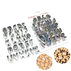 GENERICO - Mini Cortadores de Letras Molde de Acero Inoxidable 26 Pcs