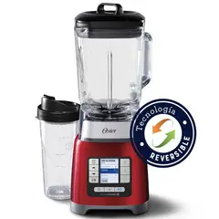 OSTER - Licuadora ActiveSense 2L 1100W con Blend-N-Go BLSTTDGRBG Rojo
