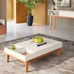 TU MESITA - Mesa de Centro Vintage Moderna Ciprian Blanco