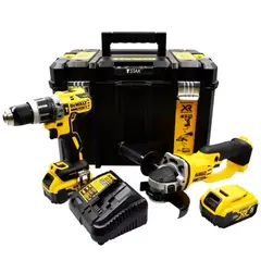 DEWALT - Taladro Percutor 1/2" + Esmeril Angular 4 1/2" 20V DCK209P2T-B2