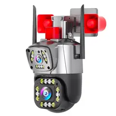 GENERICO - Camara de Exterior 4K IP Wifi Doble Lente 360º Alarma Intercomunicador 7150