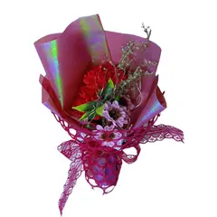 GENERICO - BOUQUET FLORES DE JABON CON LUCES LED - ROJO