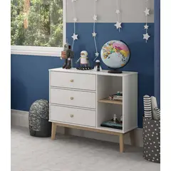 TU MESITA - Cómoda clásica 3 cajones Sarah TU MESITA color Blanco
