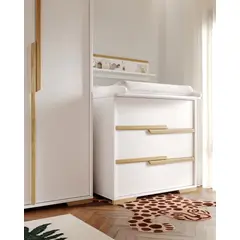 TU MESITA - Cómoda para Bebe Ryo 3 cajones color Blanco