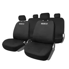 SPARCO - Fundas Cubre Asientos 5 Cabezales Negro SPS441BK
