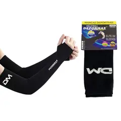 GENERICO - MANGA DEPORTIVA PARA VÓLEY CON DEDAL TALLA S COLOR NEGRO DM