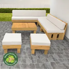 MOVENDA - Juego de terraza Falco 6 personas con mesa