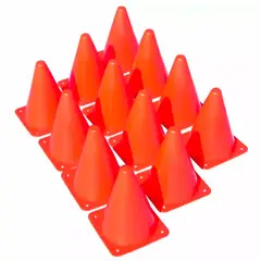 GENERICO - Conos para entrenamiento X12 futbolrunning 25cm Naranja