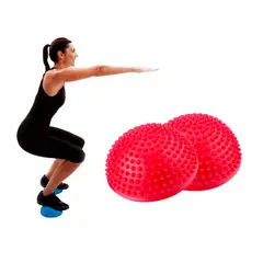 GENERICO - Mini Bosu Kinesiología Equilibrio Semi Esfera Base Púas x1