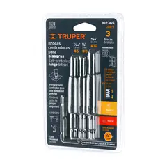 TRUPER - Juego de 3 brocas para bisagra