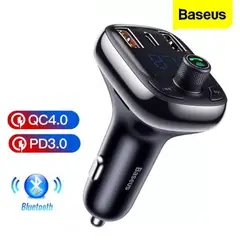 BASEUS - Baseus Sintonizador FM Type T Bluetooth Para Auto