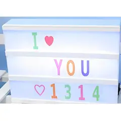 GENERICO - Pizarra Letrero LED Con Letras Intercambiables a Colores - Celeste