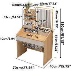 TU MESITA - Tocador con espejo Dulcelia color Marrón