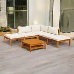 MOVENDA - Sofá seccional de terraza Alcedo 5 personas con mesa