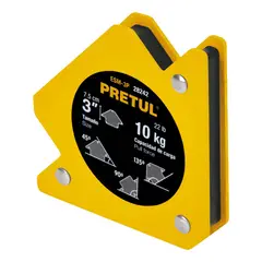 PRETUL - Escuadra magnética 3' para soldar, capacidad 10 kg, Pretul