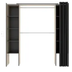 NACION MUEBLES - KIT Vestidor con Cortina modelo LIA