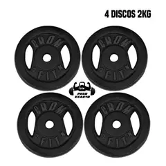 HOLGU - Discos de Pesas 4 Discos 2kg Peso Exacto Hierro Fundido