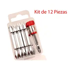 GENERICO - Soporte Magnético con Punta Atornilladora PH2 Kit 12 Piezas