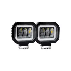 NAOEVO - Explorador Led 3 pulgadas Cuadrado Aureola Blanca