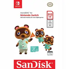 SANDISK - Tarjeta De Memoria Micro Sd De 512 Gb Nintendo Original