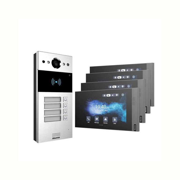 Kit videoportero Smart IP Akuvox R20Bx4 Pantallas S562
