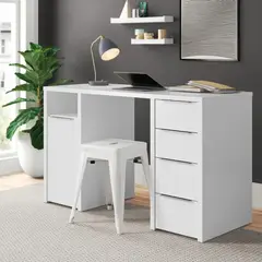 TU MESITA - Escritorio Moderno Guam Blanco 125cm