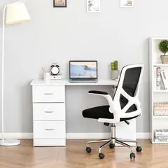 TU MESITA - Escritorio Moderno Pitcairn Blanco 3 Cajones