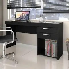 TU MESITA - Escritorio Moderno Jordy 2 Cajones Negro