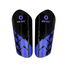 ORBIT - CANILLERAS PARA FÚTBOL JUNIOR TALLA S NEGRO AZUL