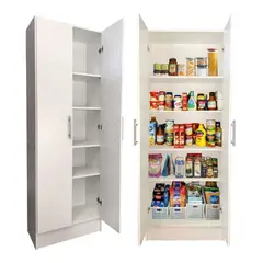 AMUEBLE - Despensero Cocina 2 Puertas Organizador *Giak* Tiendas Blanco