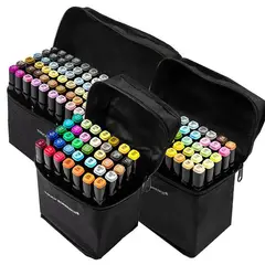 GENERICO - Set 120 Plumones Touch Doble Punta con Estuche