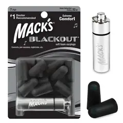 GENERICO - Tapón De Oído Antiruido Músicos Conciertos Dormir Viajar NEGRO14ud - MACKS