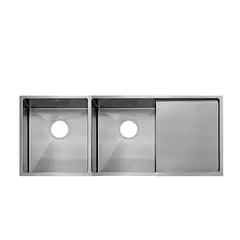 XM - LAVADERO DE COCINA 2 POZAS CON ESCURRIDERO GRIS ULD03-12050