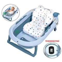 GENERICO - Bañera Tina de Baño Plegable Ballenita Con Termómetro