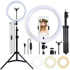 OEM - Kit Aro LED 26 cm + Trípode de 210cm Youtuber Tiktoker