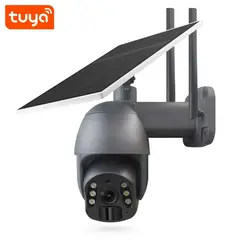 MN ELECTRONICS - Cámara Seguridad Wifi Tuya Smart 3MP 8W 2.4 Ghz Panel solar 25 PTZ