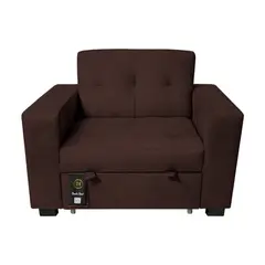 BARAKA HOME - Sofá Cama Madison 1 Plz - Chocolate