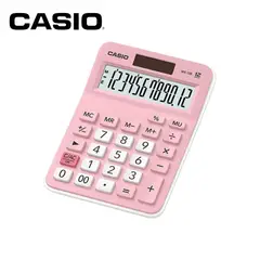 CASIO - MX-12B-PK Rosado Calculadora 12 Dígitos Solar y Pila