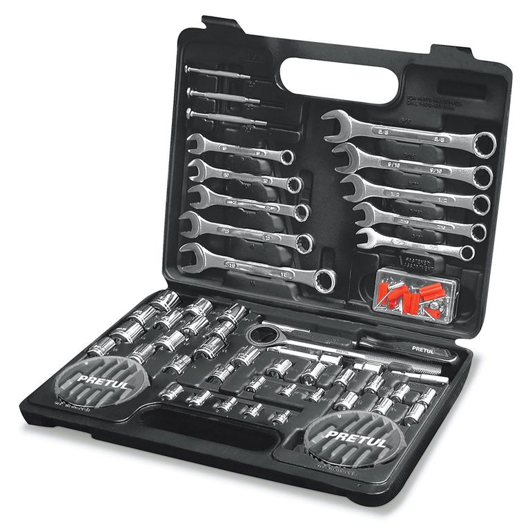 Juego de 71 herramientas 1/4" y 3/8" para mecánico