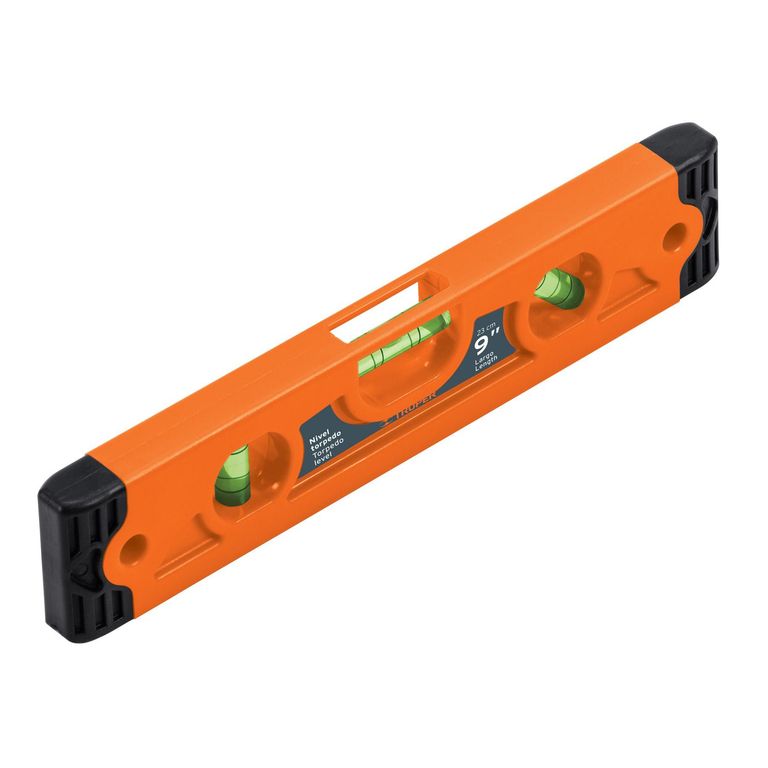 Nivel torpedo 9 magnetico de ABS Truper