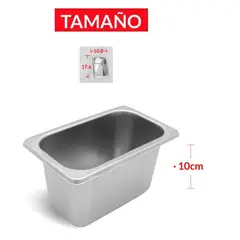 TIGERBEE - BANDEJA GASTRONÓMICA DE ACERO 17.6 cm x 10.8 x 10 cm