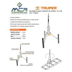 TRUPER - RECTIFICADORA O PULIDORA PARA CILINDRO DE MOTOR